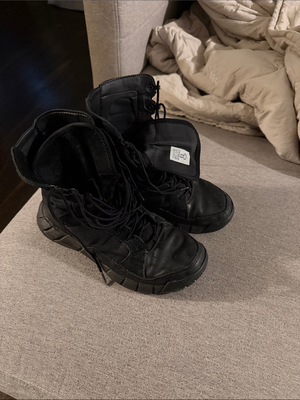 Oakley Men's Black Tactical Lace-Up Combat Boots